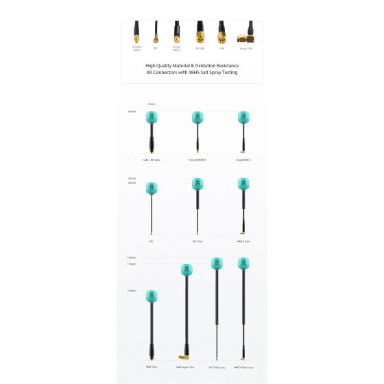 Foxeer Antenna Lollipop 4 Plus 4+ Antenna 5.8G 2.6Dbi RHCP SMA RPSMA UFL LDS Antenna for RC FPV Racing Freestyle Drones